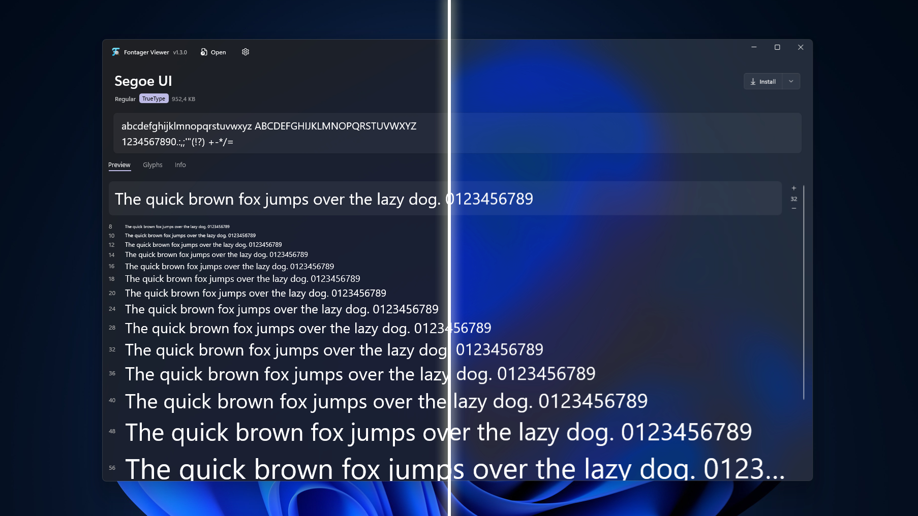 Fontager Interface