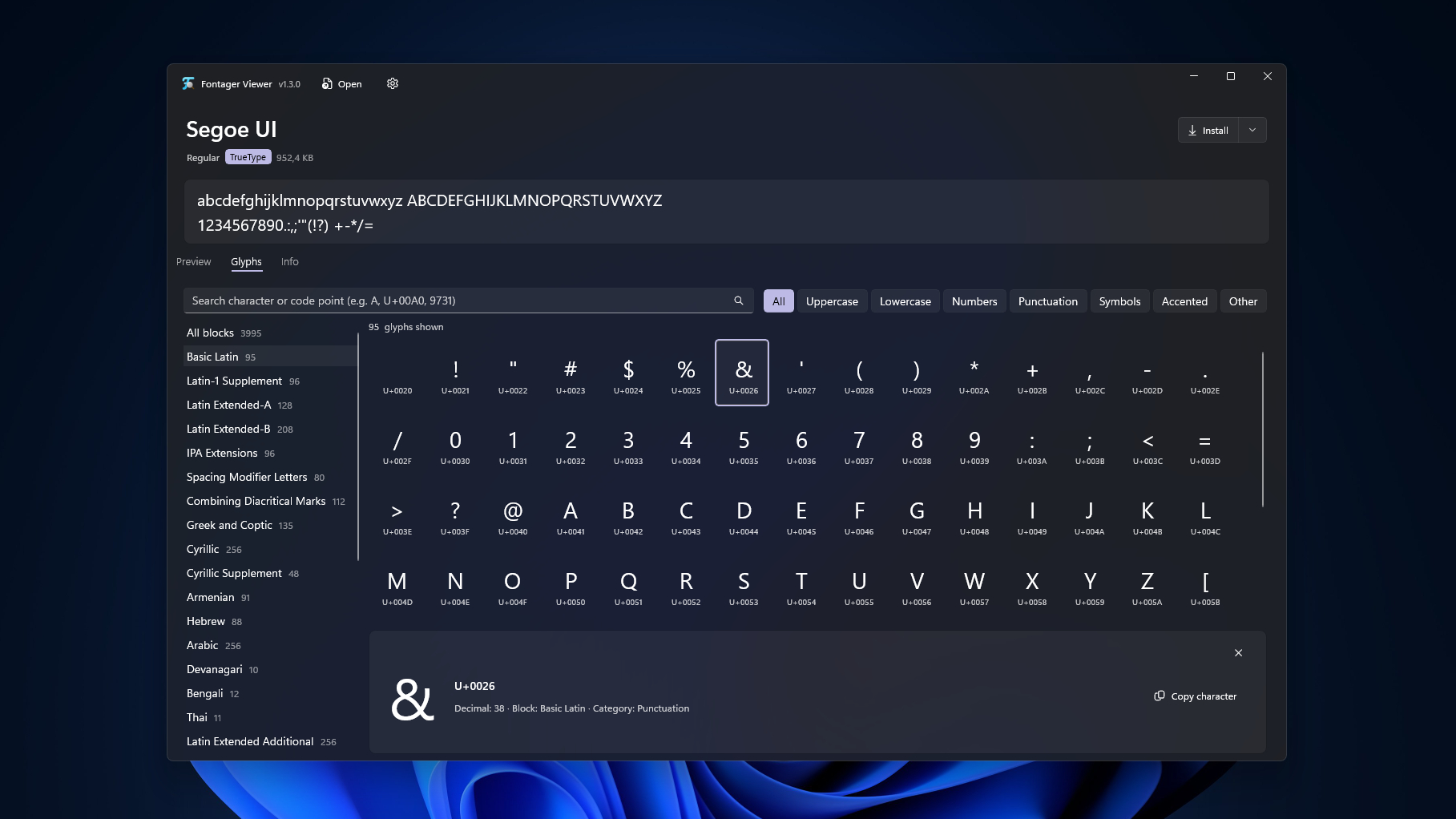 Glyph Grid