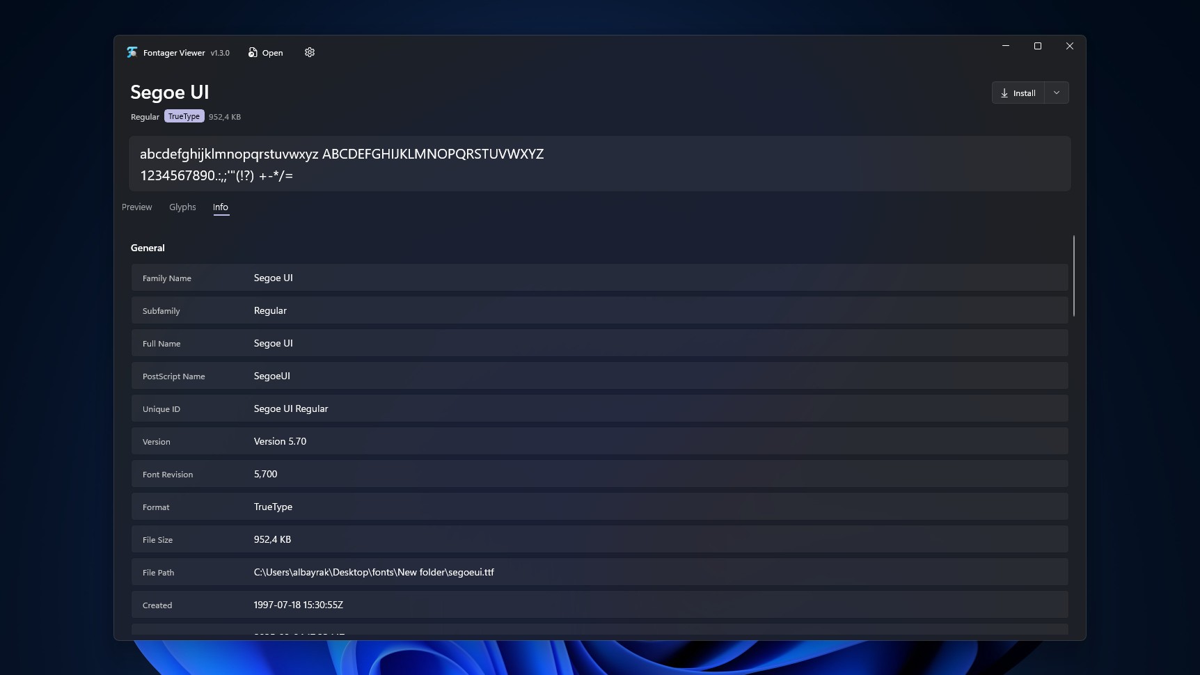Metadata Panel